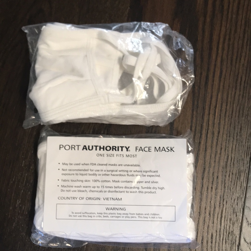 Port Authority Face Mask- 100% Cotton, 2 Packs (5 masks in each)